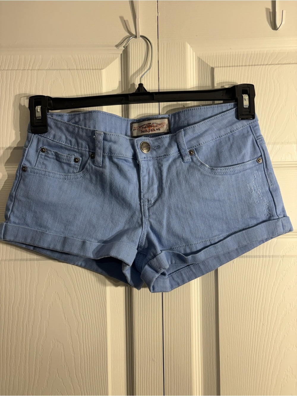 Y2K IRIS JEANS Light Blue Denim Shorts M (A4)